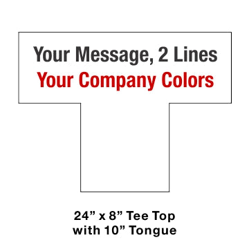 Keller Williams Tee Top w/ Text Lines - Seattle Realty Signs