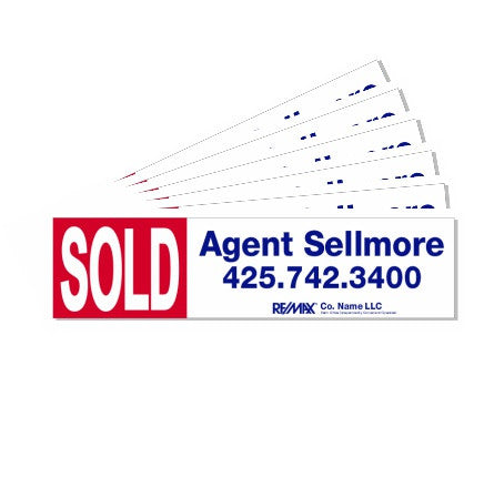 RE/MAX EZ Staple SOLD Strip - Seattle Realty Signs