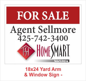 HomeSmart Window Sign 18" x 24" - Seattle Realty Signs