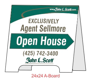 John L Scott A-Board - Seattle Realty Signs