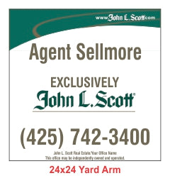 John L Scott Yard Arm Sign 24" x 24" - Seattle Realty Signs