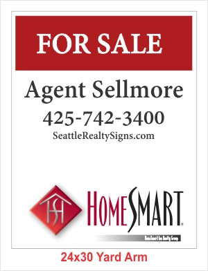 HomeSmart Yard Arm Sign 24" x 30" - Seattle Realty Signs