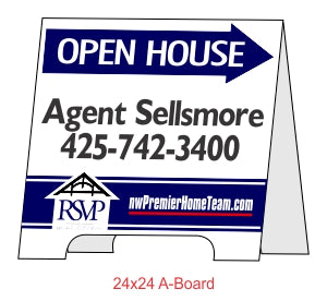 R.S.V.P. A-Board - Seattle Realty Signs