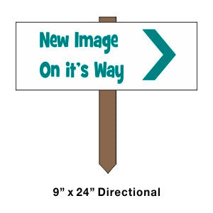 RE Directional Arrow 9" x 24" - Seattle Realty Signs