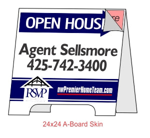 R.S.V.P. A-Board Skins for 24" A-Boards - Seattle Realty Signs