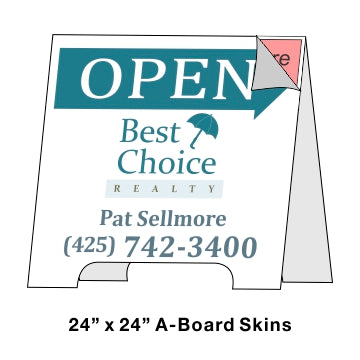 Best Choice A-Board Skins for 24" A-Boards - Seattle Realty Signs