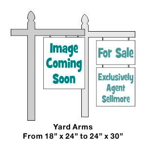 RE Yard Arm Sign - AlumaComp 24" x 30" - Seattle Realty Signs