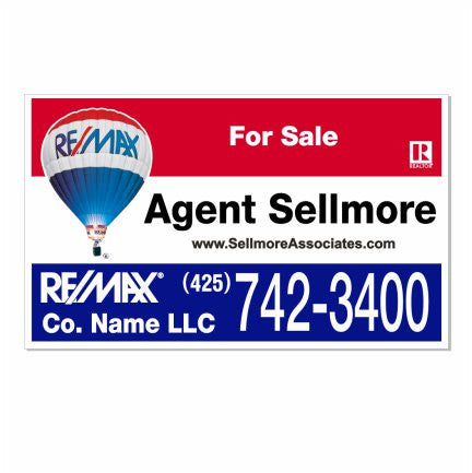 RE/MAX Yard Arm Sign 18" x 30" - Seattle Realty Signs